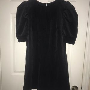 💚2/$40💚 Who What Wear Black Puff Sleeved Corduroy Dress-size XS